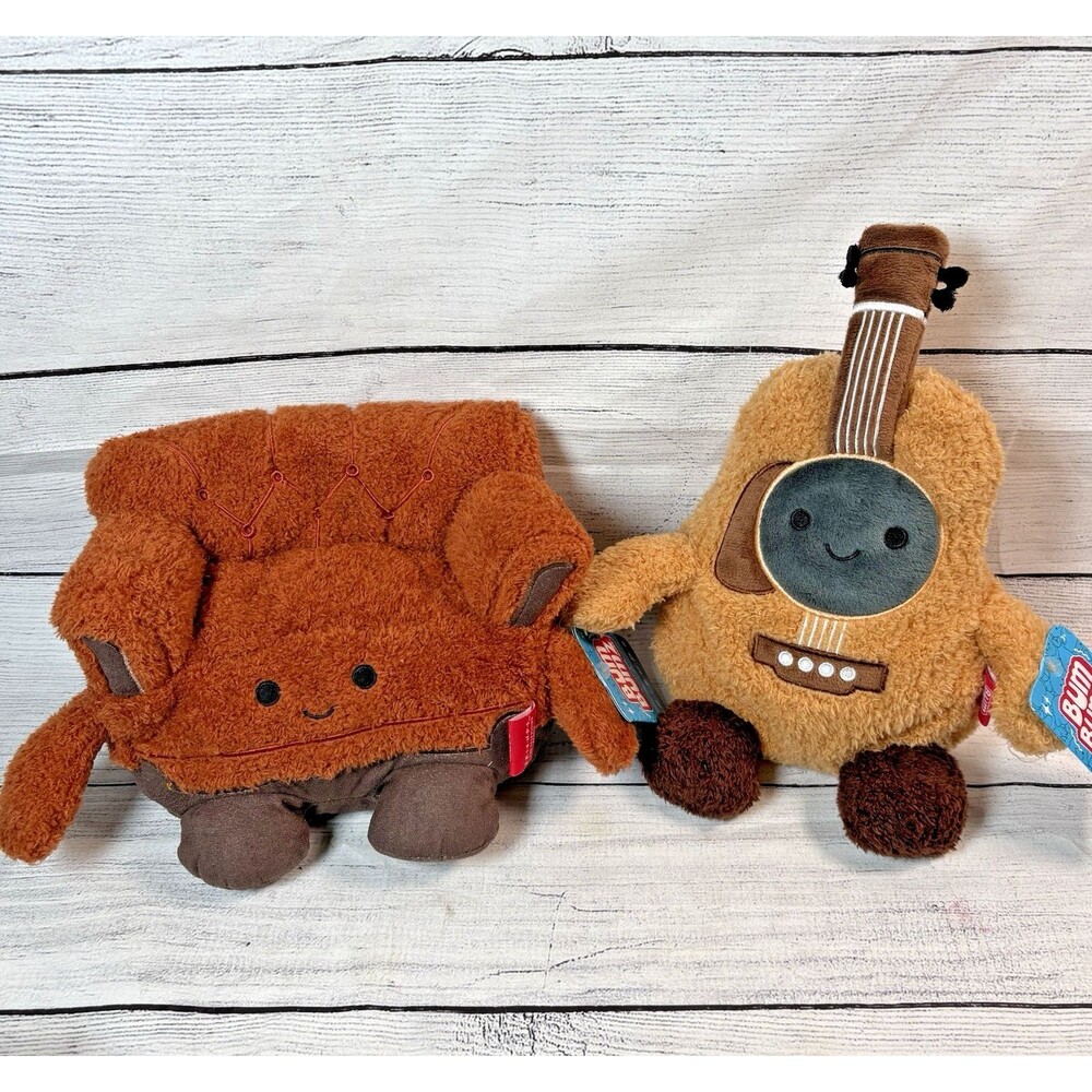 Bum Bumz FRIENDS TV SHOW Series COFFEE COUCH AND PHOEBE'S GUITAR Plush Set NEW